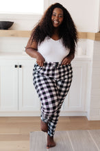 Load image into Gallery viewer, Your New Favorite Joggers in Black and White Check