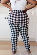 Load image into Gallery viewer, Your New Favorite Joggers in Black and White Check