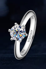 Load image into Gallery viewer, Wonderful Life 1 Carat Moissanite Platinum-Plated Ring