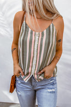 Load image into Gallery viewer, Striped Buttoned Cami