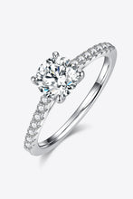 Load image into Gallery viewer, 1 Carat Moissanite 925 Sterling Silver Side Stone Ring