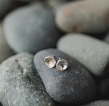 Load image into Gallery viewer, Concave Disc Stud Earrings - Barberry + Lace