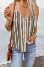 Load image into Gallery viewer, Striped Buttoned Cami