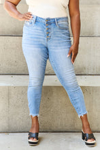Load image into Gallery viewer, Button Fly Raw Hem Judy Blue Jeans