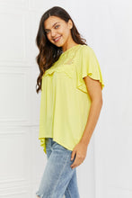 Load image into Gallery viewer, Lace Embroidered Top in Yellow Mousse