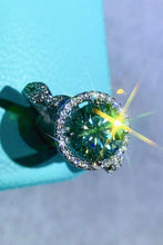 Load image into Gallery viewer, 2 Carat Moissanite Emerald Green Ring