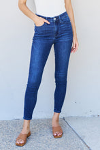 Load image into Gallery viewer, Mid Rise Crinkle Ankle Detail Skinny Judy Blue  Jeans