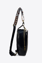 Load image into Gallery viewer, Random Pattern Adjustable Strap PU Leather Sling Bag