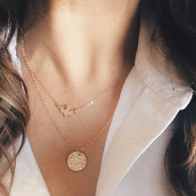 Load image into Gallery viewer, Petite Bird Necklace - Barberry + Lace