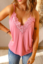 Load image into Gallery viewer, Full Size Lace Trim V-Neck Cami Top