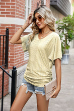 Load image into Gallery viewer, Flutter Sleeve Eyelet Gathered Detail Top