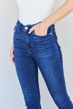 Load image into Gallery viewer, Mid Rise Crinkle Ankle Detail Skinny Judy Blue  Jeans