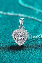 Load image into Gallery viewer, 1 Carat Moissanite Heart Pendant Chain Necklace