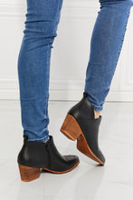 Load image into Gallery viewer, Trust Yourself Embroidered Crossover Cowboy Bootie in Black