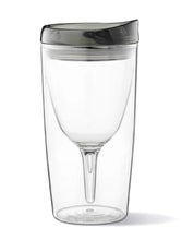 Load image into Gallery viewer, PREORDER: Portable Wine Cup with Acrylic Lid in Black