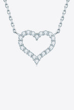 Load image into Gallery viewer, Moissanite Platinum-Plated Heart Necklace