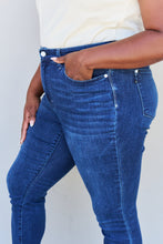 Load image into Gallery viewer, Mid Rise Crinkle Ankle Detail Skinny Judy Blue  Jeans