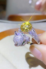 Load image into Gallery viewer, 2 Carat Yellow Moissanite Animal Bypass Ring