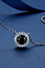 Load image into Gallery viewer, Two-Tone 1 Carat Moissanite Round Pendant Necklace