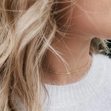 Load image into Gallery viewer, Dainty Bar Choker Necklace - Barberry + Lace