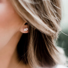 Load image into Gallery viewer, Herkimer Diamond Stud Earrings - Barberry + Lace
