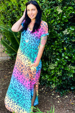 Load image into Gallery viewer, Safari Rainbow Maxi Dress