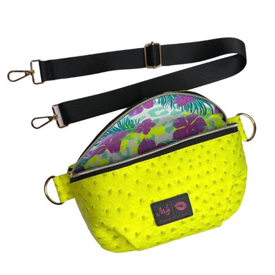 Makeup Junkie Sidekick Bag- Neon Ostrich